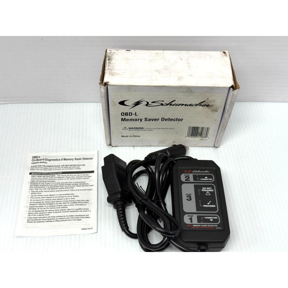 Schumacher OBD-L Memory Saver Detector Saves Vehicle Settings During Charging